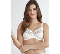Bügel-BH FELINA "Moments", Damen, Gr. 110, Cup G, gelb (vanille), Spitze, Obermaterial: 79% Polyamid, 15% Polyester, 6% Elasthan, gemustert, unifarben, BHs Bügel-BH, Blütenstickerei, Zierschleife, Kom