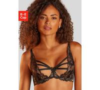 Bügel-BH JETTE, Damen, Gr. 80, Cup C, schwarz, Microtouch, Obermaterial: 88% Polyamid, 12% Elasthan, BHs Bügel-BH, mit aufregendem Bänder-Design, sexy Dessous, Reizwäsche (56556966-80) schwarz