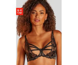 Bügel-BH JETTE, Damen, Gr. 90, Cup C, schwarz, Microtouch, Obermaterial: 88% Polyamid, 12% Elasthan, BHs Bügel-BH, mit aufregendem Bänder-Design, sexy Dessous, Reizwäsche (56556966-90) schwarz