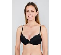 Bügel-BH JOOP "Beautiful", Damen, Gr. 80, Cup A, schwarz, Single Jersey, Obermaterial: 58% Polyamid, 32% Polyester, 10% sonstige Fasern, BHs Bügel-BH, mit Spitzenbesatz (34581024-80) schwarz