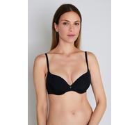 Bügel-BH JOOP "Sensation", Damen, Gr. 75, Cup A, schwarz, Obermaterial: 58% Polyamid, 32% Polyester, 10% Elasthan, unifarben, comfort fit, BHs Bügel-BH, mit stilvoller Verzierung am Mittelsteg (968199