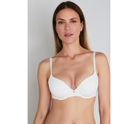 Bügel-BH JOOP "Sensation", Damen, Gr. 75, Cup C, weiß (open weiß), Obermaterial: 58% Polyamid, 32% Polyester, 10% Elasthan, unifarben, comfort fit, BHs Bügel-BH, mit stilvoller Verzierung am Mittelste