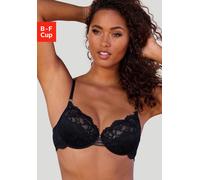 Bügel-BH LASCANA, Damen, Gr. 70, Cup B, schwarz, Microtouch, Obermaterial: 88% Polyamid, 12% Elasthan, BHs Bügel-BH, in einem aufregenden Leo-Look, sexy Dessous (28555507-70) schwarz