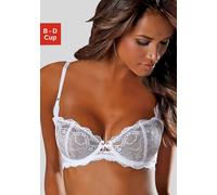Bügel-BH LASCANA, Damen, Gr. 85, Cup B, weiß, Spitze, Obermaterial: 88% Polyamid, 12% Elasthan, BHs BH Spitzenwäsche Spitzen-BH Bügel-BH Hochzeitswäsche Hochzeitsdessous, aus Spitze, Dessous (509047-8
