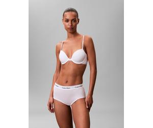 Bügel-BH "LIGHTLY LINED DEMI", Damen, Gr. 75, Cup C, weiß, Jersey, Obermaterial: 53% Baumwolle, 35% Modal, 12% Elasthan, CALVIN KLEIN UNDERWEAR, unifarben, körpernah, BHs Bügel-BH, mit Logoschriftzug