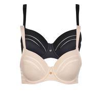 Lisca 2er Pack Bügel BH Alegra 020147 Gr. 95B in Black-Skin
