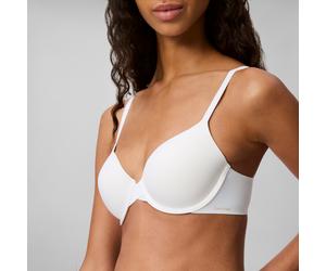 Bügel-BH "LL FULL COVERAGE", Damen, Gr. 75, Cup A, weiß, Obermaterial: 79% Polyamid, 21% Elasthan, CALVIN KLEIN UNDERWEAR, unifarben, Basic, körpernah, BHs Bügel-BH, mit Logo an den Riemen (40915445-7