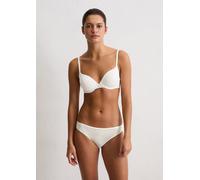 Bügel-BH MARC O'POLO "Second Skin Jaquard", Damen, Gr. 80, Cup A, weiß, Obermaterial: 63% Polyamid, 30% Polyester, 7% Elasthan, BHs Bügel-BH, leicht gepolsterte Cups, nahtlos vorgeformt, elastisch, fe