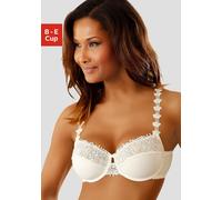 Bügel-BH NUANCE Gr. 75, Cup E, beige (creme) Damen BHs BH Bügel-BH Dirndl-BH Hochzeitsdessous Hochzeitswäsche Spitzen-BH Spitzenwäsche Balconette-BH (439665-75) creme