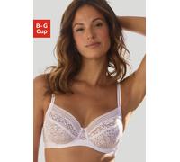 Bügel-BH NUANCE, Damen, Gr. 100, Cup C, weiß, Spitze, Obermaterial: 92% Polyamid, 8% Elasthan, BHs Bügel-BH, aus weicher Jacquardspitze mit edlem Herz-Accessorie, Dessous (30220157-100) weiß