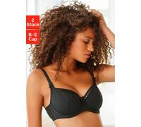 PETITE FLEUR Bügel-BH Damen weiß+schwarz Gr.90B