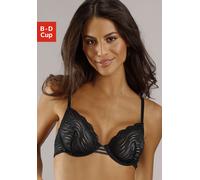 Bügel-BH S.OLIVER "Alice", Damen, Gr. 80, Cup B, schwarz, Obermaterial: 88% Polyamid, 12% Elasthan, BHs Bügel-BH, mit feiner Spitze in blumiger Optik, Dessous (30288224-80) schwarz