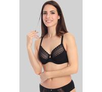 Bügel-BH SASSA "Lovely Secret", Damen, Gr. 85, Cup C, schwarz, Obermaterial: 90% Polyamid, 10% Elasthan, unifarben, normal, BHs Bügel-BH, mit Spitzeneinsatz (92202065-85) schwarz