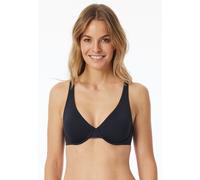 Bügel-BH SCHIESSER "Unique Micro", Damen, Gr. 80, Cup C, schwarz (000, schwarz), Obermaterial: 70% Polyamid, 30% Elasthan, unifarben, körpernah, BHs Bügel-BH, mit geformten Cups (72860354-80)