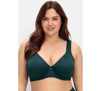Bügel-BH SHEEGO, Damen, Gr. 110, Cup E, blau (tiefgrün), 82% Polyamid, 18% Elasthan, BHs Bügel-BH (90225966-110) tiefgrün