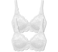 Bügel-BH SUSA "2er Pack Bügel BH Latina", Damen, Gr. 75, Cup F, weiß (weiß weiß), Obermaterial: 77% Polyamid PA. 15% Baumwolle CO. 8% Elasthan EL., BHs Bügel-BH (22980412-75) weiß weiß
