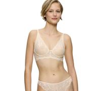 Bügel-BH TRIUMPH "Amourette Charm T N03", Damen, Gr. 70, Cup D, beige (creamy dream), Spitze, Obermaterial: 70% Polyamid, 30% Elasthan, gemustert, BHs Bügel-BH, Stretch-Spitze (60786736-70) creamy dre