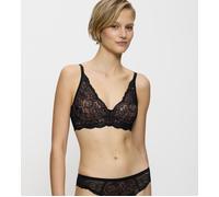 Triumph Damen-BH Amourette Charm N03 bügellos Spitze tiefer V-Ausschnitt Schwarz 90D
