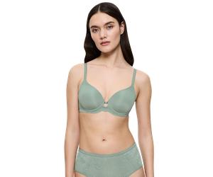 Bügel-BH TRIUMPH "Amourette Charm T WHP01", Damen, Gr. 90, Cup C, grün (abstinthe), Microtouch, Obermaterial: 49% Polyamid, 38% Polyester, 13% Elasthan, BHs Bügel-BH, Stretch-Spitze (17127008-90) abst
