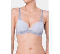 Bügel-BH TRIUMPH "Amourette Spotlight WHP X", Damen, Gr. 70, Cup B, grau (grau combination), Microtouch, Obermaterial: 49% Polyamid, 34% Polyester, 17% Elasthan, BHs Bügel-BH, florales Spitzen-Design,