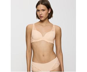 Bügel-BH TRIUMPH "Amourette Spotlight WHP X", Damen, Gr. 70, Cup C, orange (orange highlight), Microtouch, Obermaterial: 49% Polyamid, 34% Polyester, 17% Elasthan, unifarben, BHs Bügel-BH, florales Sp