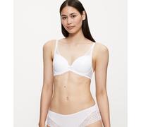 Bügel-BH TRIUMPH "Amourette Spotlight WHP X", Damen, Gr. 90, Cup A, weiß, Microtouch, Obermaterial: 49% Polyamid, 34% Polyester, 17% Elasthan, unifarben, BHs Bügel-BH, florales Spitzen-Design, leichte