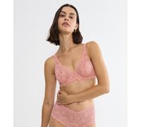 Bügel-BH TRIUMPH "Amourette W", Damen, Gr. 75, Cup D, cherry rose, Spitze, Obermaterial: 62% Polyamid, 24% Elasthan, 8% Lyocell, 6% Polyester, unifarben, BHs Bügel-BH, Stretch-Spitze (22732059-75) che