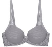 Bügel-BH TRIUMPH "Aura Spotlight T", Damen, Gr. 85, Cup B, grau (grau shadow), Microtouch, Obermaterial: 59% Polyethylen, 35% Polyamid, 6% Elasthan, BHs Bügel-BH, moderne Spitze, weich, elastisch, lei