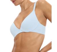 Bügel-BH TRIUMPH "Body Make-Up Illusion", Damen, Gr. 70, Cup E, light blau, Microtouch, Obermaterial: 49% Polyamid, 35% Polyester, 16% Elasthan, Basic, BHs Bügel-BH, mit tiefem Dekolleté, gepolsterte 