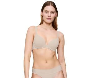 Bügel-BH TRIUMPH "Body Make-Up Illusion", Damen, Gr. 90, Cup C, beige, Microtouch, Obermaterial: 49% Polyamid, 35% Polyester, 16% Elasthan, Basic, BHs Bügel-BH, mit tiefem Dekolleté, gepolsterte Cups,