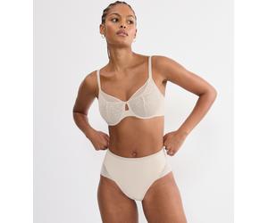 Bügel-BH TRIUMPH "Comfort Contour W01", Damen, Gr. 90, Cup G, beige, Microtouch, Obermaterial: 65% Polyamid, 35% Elasthan, BHs Bügel-BH, verkleinert die Brust optisch um eine Cup-Größe (29328438-90) b