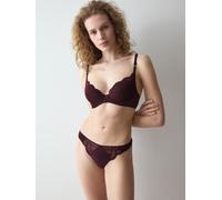Bügel-BH TRIUMPH "Love in Lace WP", Damen, Gr. 70, Cup G, braun (claret), Spitze, Obermaterial: 45% Polyamid, 34% Polyester, 21% Elasthan, BHs Bügel-BH, Stretch-Spitze (17893844-70) claret