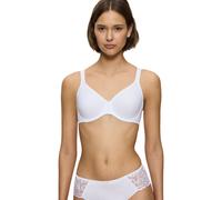 Bügel-BH TRIUMPH "Modern Soft+Cotton W", Damen, Gr. 95, Cup B, weiß, Microtouch, Obermaterial: 39% Polyamid, 38% Baumwolle, 23% Elasthan, unifarben, BHs Bügel-BH, mit dezenten Streifen (56651622-95) w