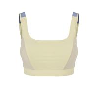 Bügel-BH URBAN CLASSICS "Urban Classics Damen Ladies Color Block Bra", Damen, Gr. XS, Cup 0, beige (softgelb, softseagrass, vablau), 80% Polyamid, 20% Elasthan, BHs Bügel-BH (68070813-XS) softgelb, so