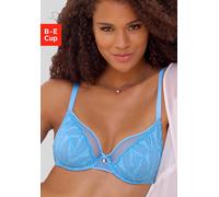 Bügel-BH VIVANCE, Damen, Gr. 90, Cup B, blau, Spitze, Obermaterial: 85% Polyamid, 15% Elasthan, BHs Bügel-BH, aus elastischer Jacquardspitze, verführerische Dessous (63815142-90) blau