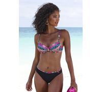 Bügel-Bikini BUFFALO, Damen, Gr. 36, Cup C, pink (pink bedruckt), Polyester, bedruckt, Bikini-Sets Bügel-Bikini, mit farbenfrohen Design (44049132-36) pink bedruckt