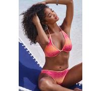 Bügel-Bikini BUFFALO, Damen, Gr. 44, Cup B, pink (pink, orange), Polyester, Recycling-Polyamid, Bikini-Sets, mit Farbverlauf, Topseller (87490018-44) pink, orange