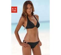 Bügel-Bikini CHIEMSEE, Damen, Gr. 38, Cup D, schwarz, Polyamid, unifarben, Bikini-Sets Bügel-Bikini, mit silbernem Zierring (298440-38) schwarz