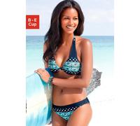 Kangaroos Bikini-set Blau Unifarben für Damen - 42D
