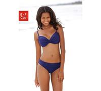 LASCANA Bügel-Bikini mit Raffungen am Cup, blau