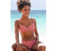 LASCANA Bügel-Bikini Damen orange gestreift Gr.40 Cup B