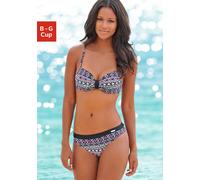 LASCANA Bügel-Bikini Damen schwarz-bunt Gr.44 Cup E