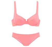 Bügel-Bikini S.OLIVER, Damen, Gr. 44, Cup C, orange (peach), Recycling-Polyamid, unifarben, Bikini-Sets Bügel-Bikini, mit komfortablem Schnitt (49372142-44) peach