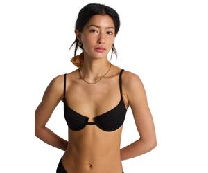 Bügel-Bikini-Top BILLABONG "Sol Searcher Leah", Damen, Gr. XL, Cup B, schwarz, Obermaterial: 86% Recycled Polyamid, 14% Elasthan;, Bikini-Oberteile (91895418-XL) schwarz