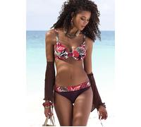 LASCANA Bügel-Bikini-Top Damen rot bedruckt Gr.42 Cup F