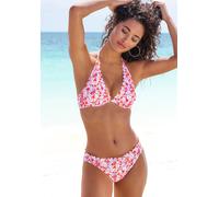 Bügel-Bikini-Top LASCANA "Jasmin" Gr. 40, Cup E, bunt (rot, flieder) Damen Bikini-Oberteile (57011467-40) rot, flieder