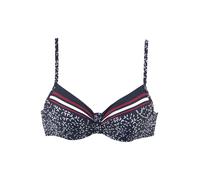 LASCANA Bügel-Bikini-Top Damen marine-bedruckt Gr.38 Cup G