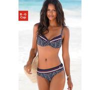 LASCANA Bügel-Bikini-Top Damen marine-bedruckt Gr.46 Cup G