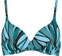 Bügel-Bikini-Top NATURANA "Beautiful Beaches", Damen, Gr. 40, Cup D, bunt (emerald multicolor), Obermaterial: 74% Polyamid, 26% Elasthan, bedruckt, mehrfarbig, Bikini-Oberteile, breiter Rückenverschlu