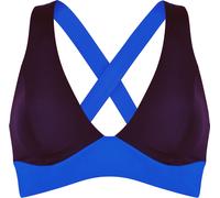 Bügel-Bikini-Top NATURANA "Beautiful Beaches", Damen, Gr. 44, N-Gr, blau, Elasthan, Polyamid, mehrfarbig, Bikini-Oberteile, mit überkreuzten Rückenriemen, bügellos, bequem, breite Träger (78765367-44)